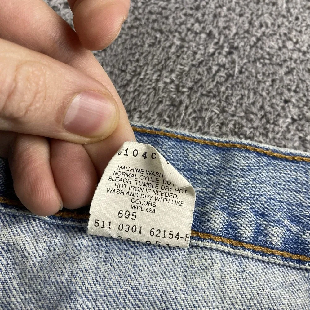 Levis 569 Loose Straight Fit Jeans‎ Mens 38x26.5 Blue Medium Wash Hemmed VTG